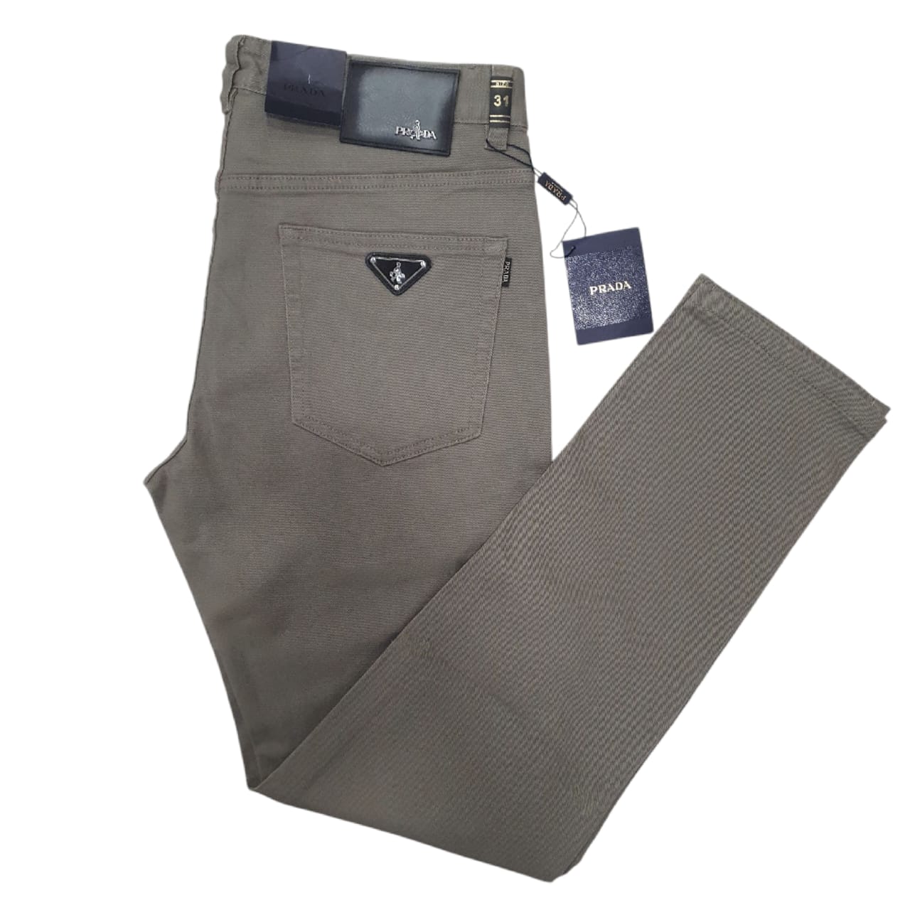Regular Fit Jeans - Beige- Pants