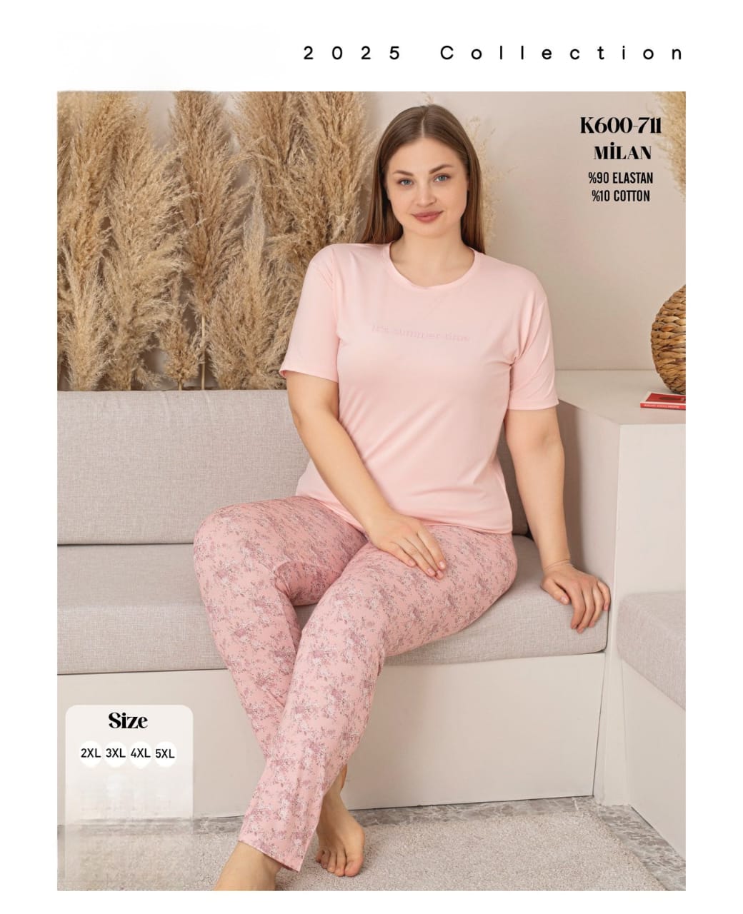 Big Size Pants + T-Shirt Pyjama - Women