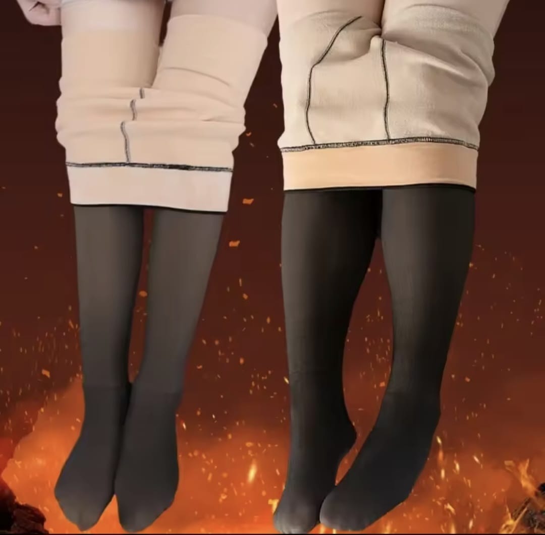 Trendy Fleeced Tights - one size