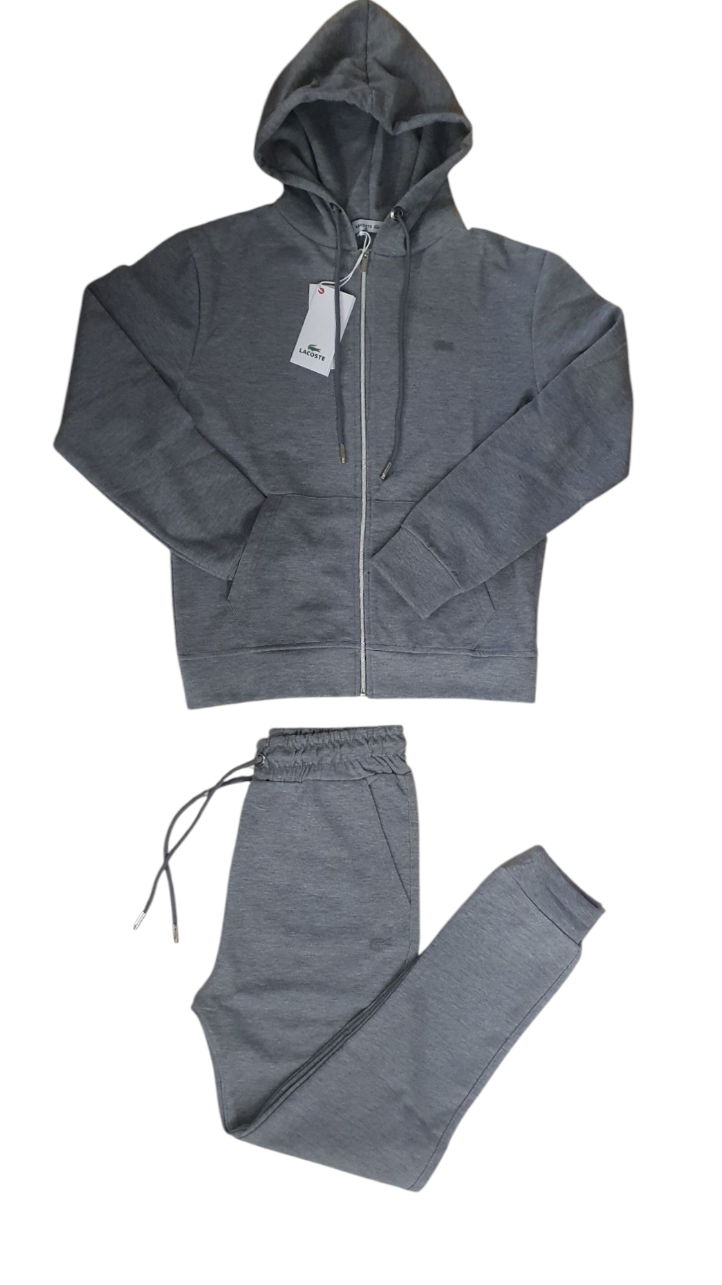 Sweatsuit cotton - set of two - Sweatpants with Hoodie zipper - Grey color