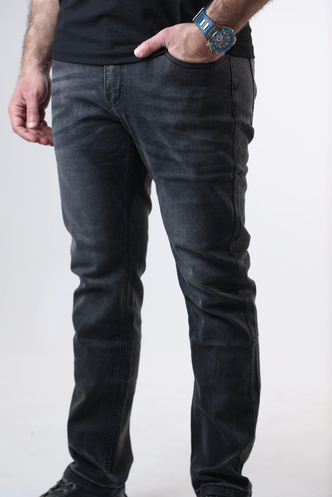 Washed Black Jeans - Regular Fit