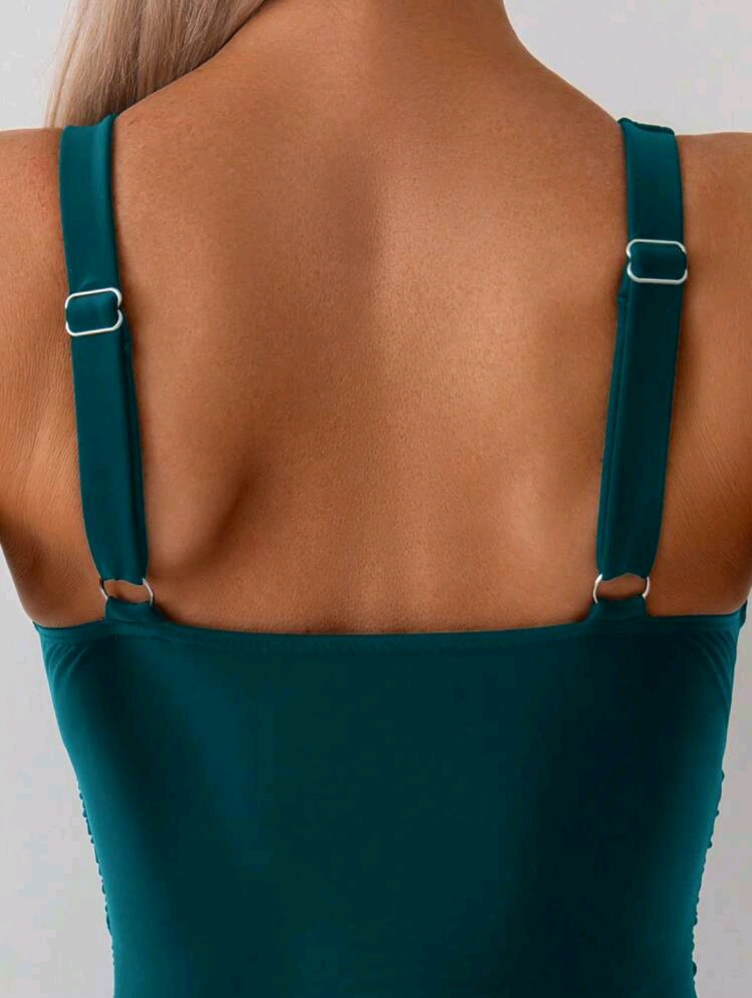 Trendy One Piece Teal Blue Swimwear