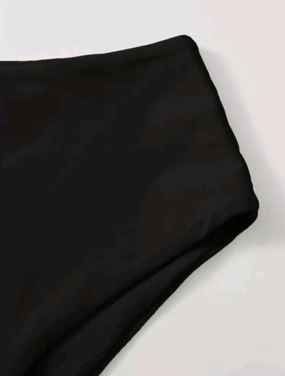 High Waisted Swimsuit Bottom - Black