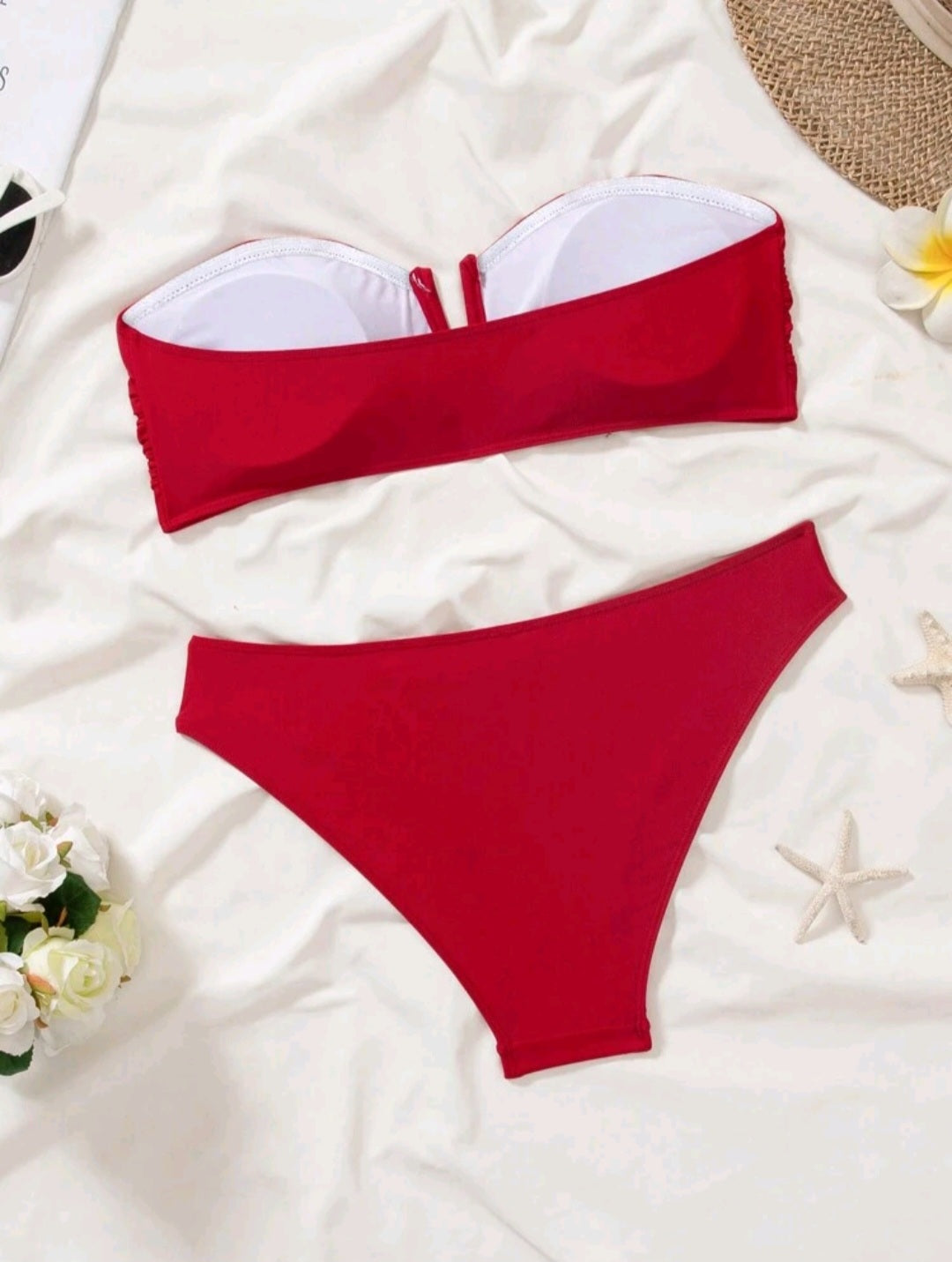 Trendy Strapless Bikini - 4 COLORS: Black, Blue, Red & Brown