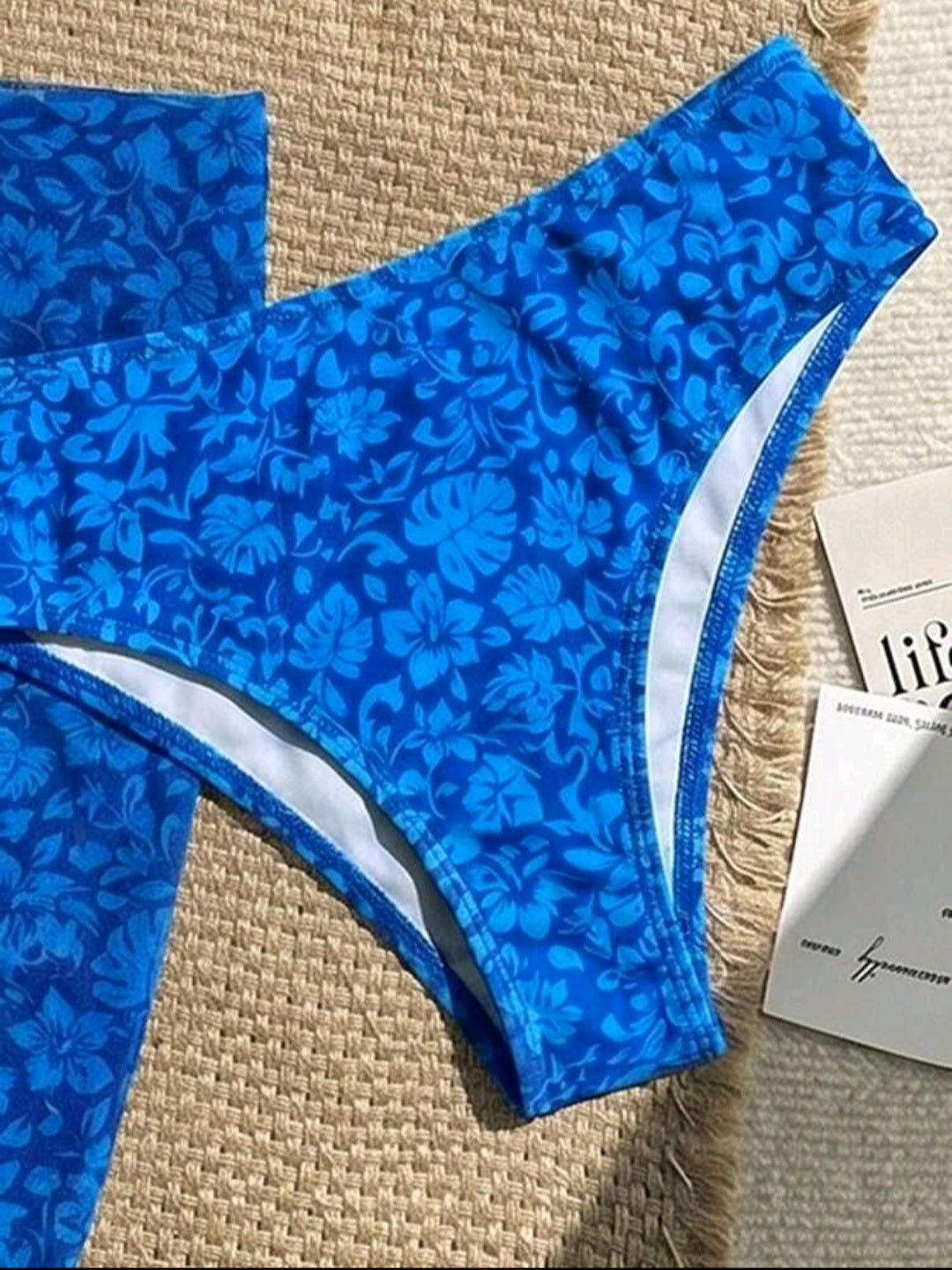 3 Pieces Blue Swimwear