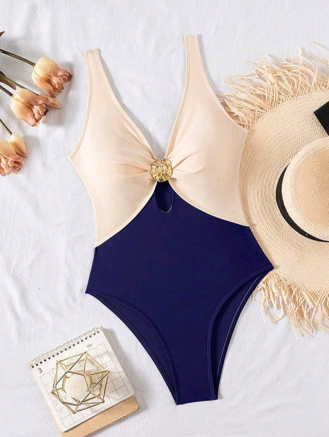 Trendy Multicolor One piece Swimsuit
