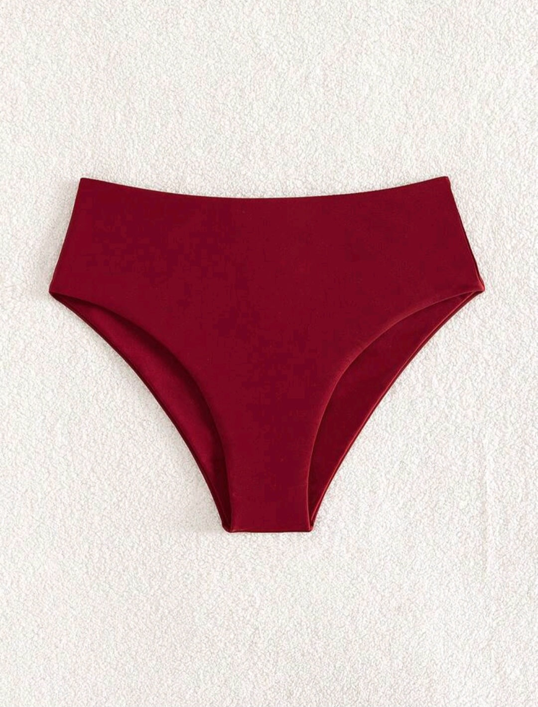 High Waisted Swimsuit Bottom - Red