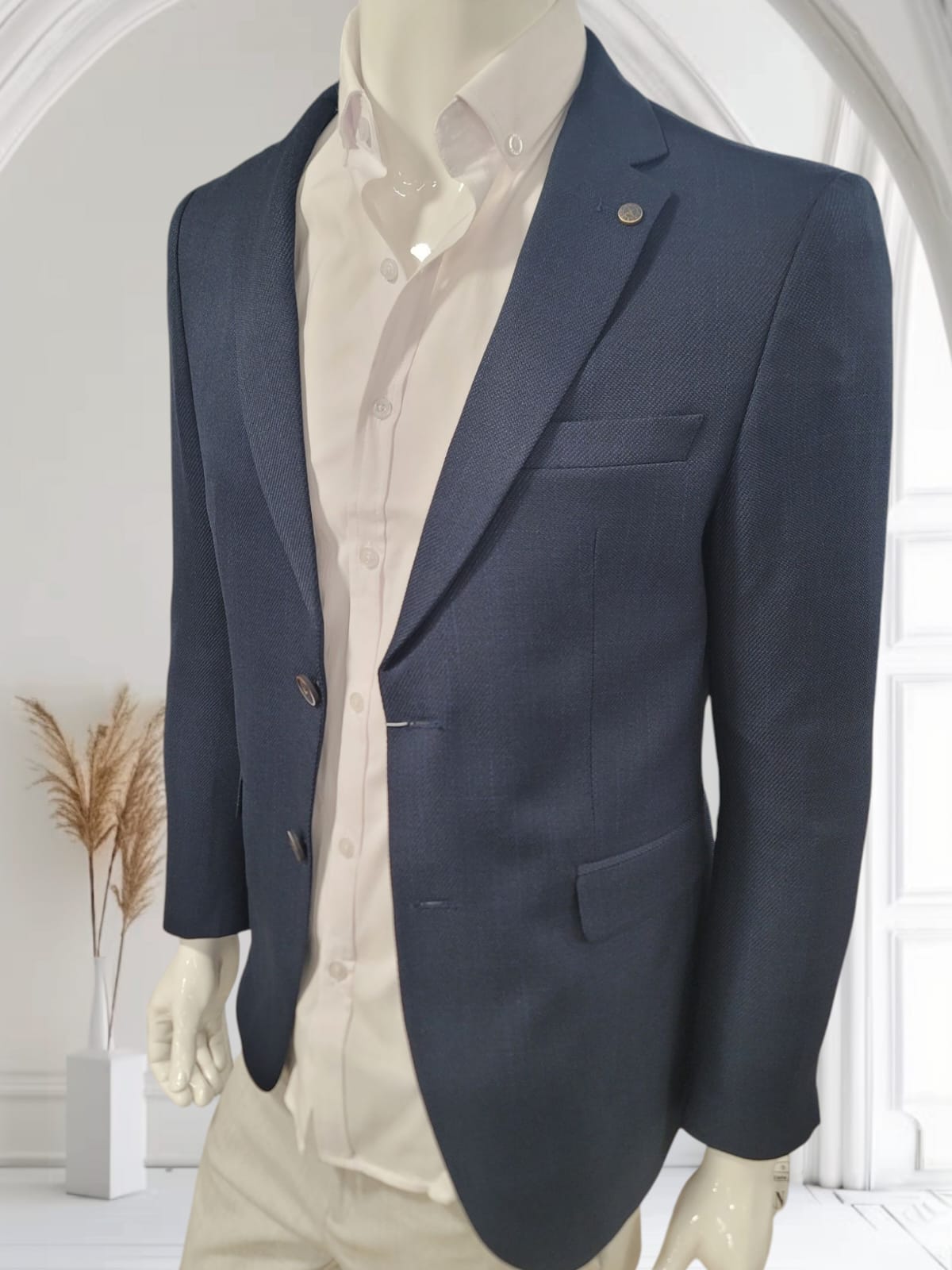Men's Trendy Blazer - Navy Blue