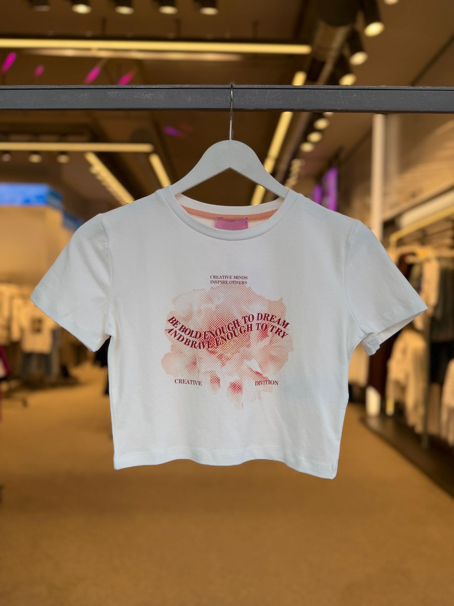 Trendy Crop Cotton T-Shirt - Slim Fit