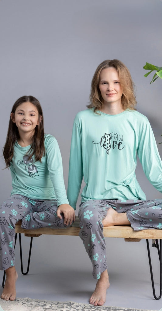 Pyjama Orobella - PAW LOVE - MICRO - Mother Daughter - Matching