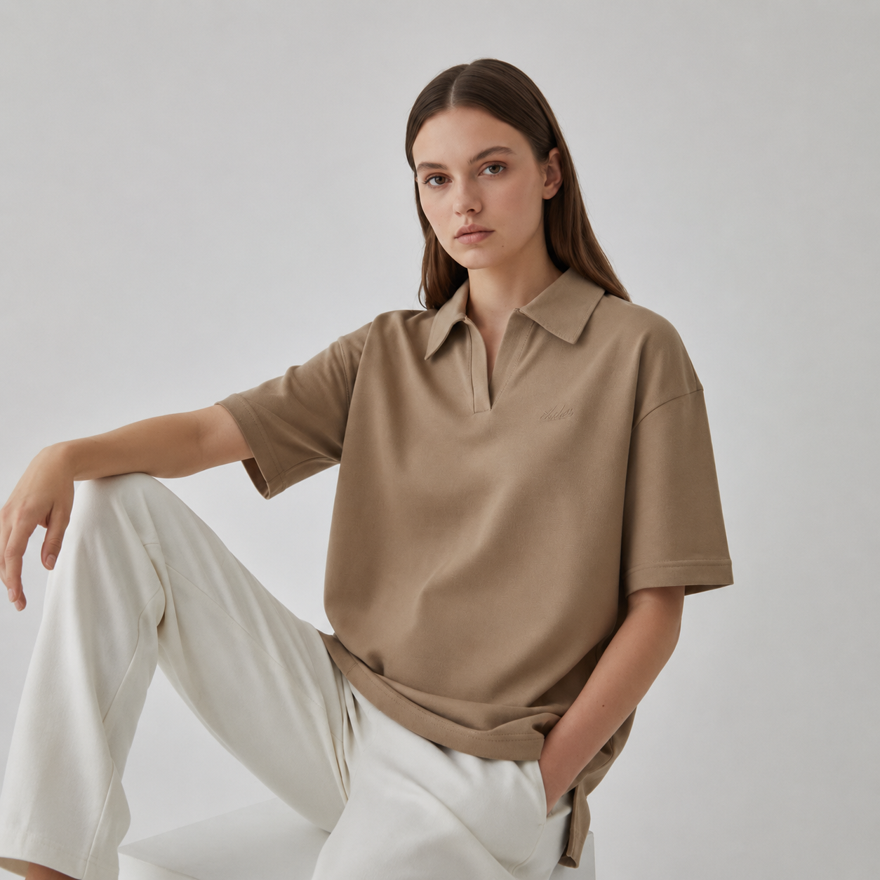 Trendy V-Neck Oversized T-Shirt