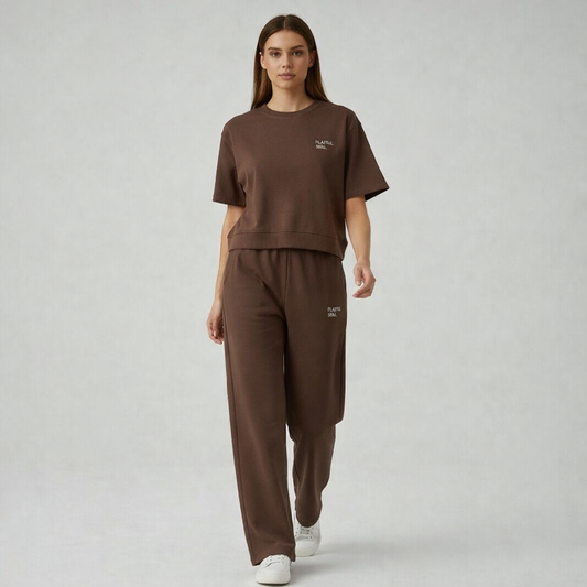 Playful Soul - Cotton Set - Sweatsuit - Pants + T-Shirt