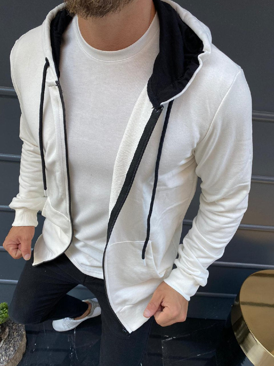 Hoodie with zipper