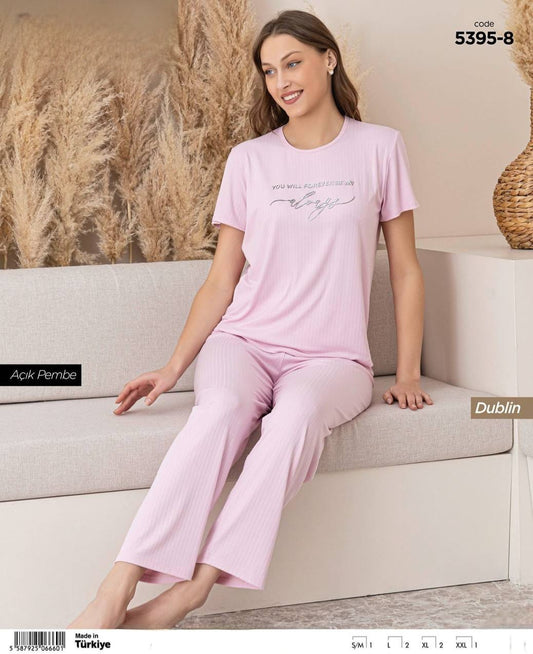 Light Pink Dublin Pyjama - Women