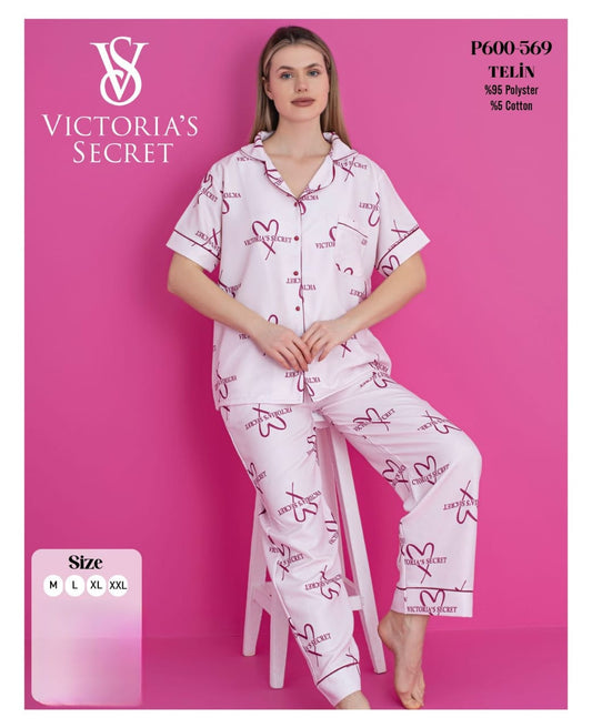 Pants + Shirt Pink Pyjama - Women