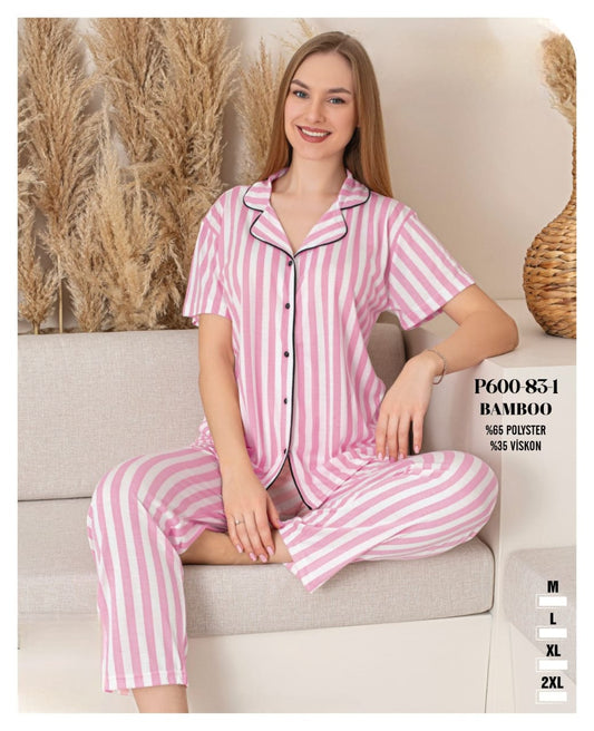 Pants + Shirt Pink Pyjama - Women
