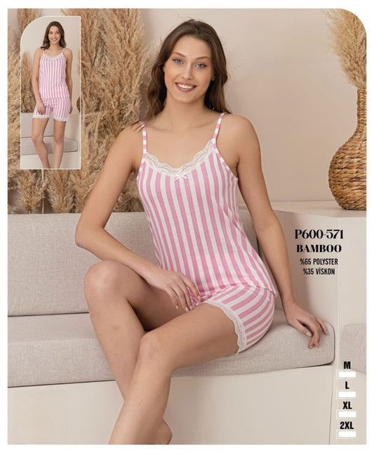 Short + I-Shirt Pink Pyjama - Women