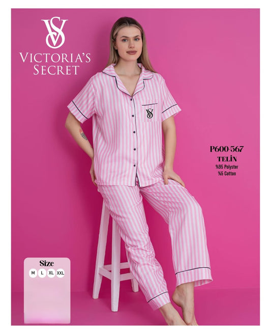 Pants + Shirt Pink Pyjama - Women