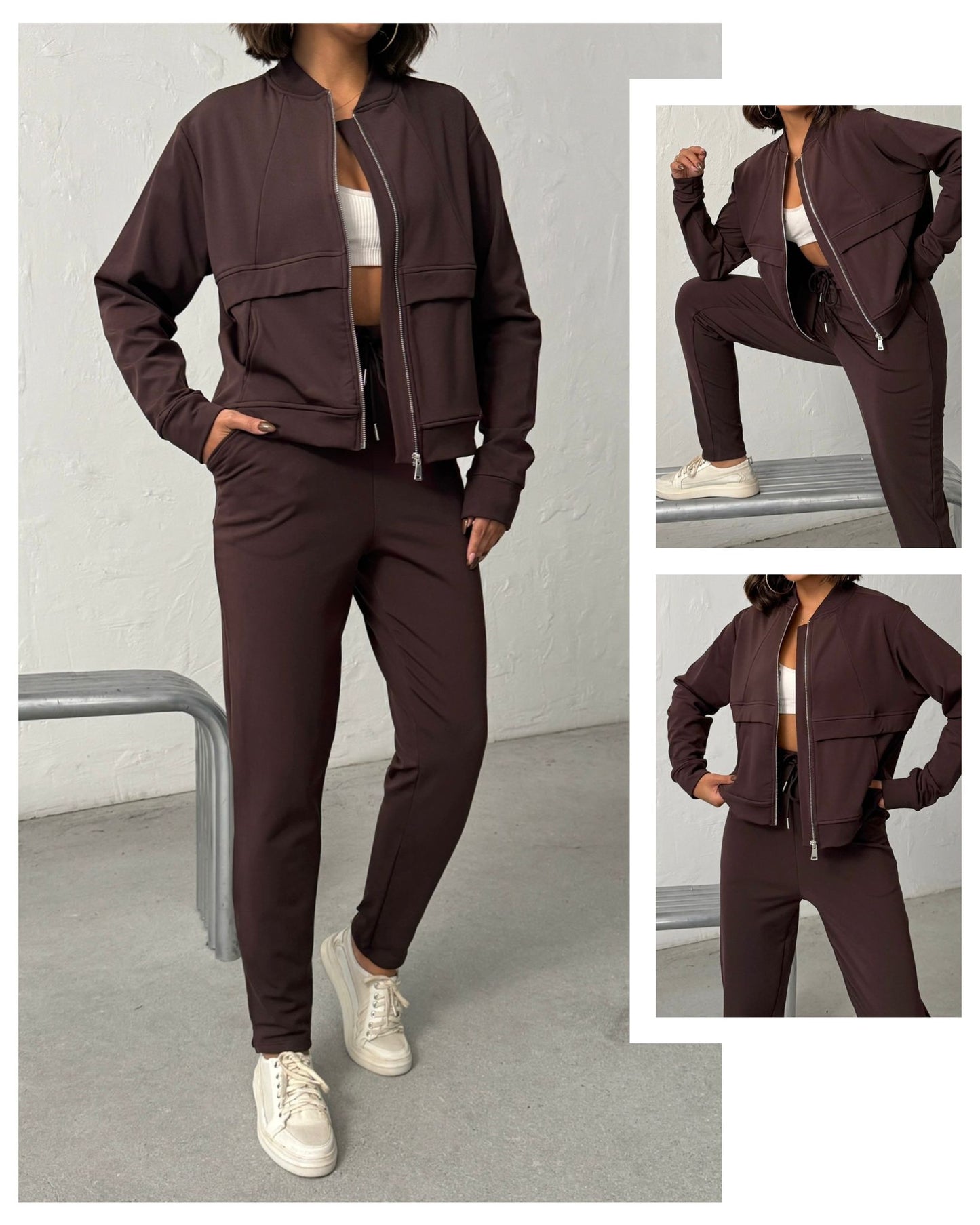 Trendy Sweatsuit - pants + jacket