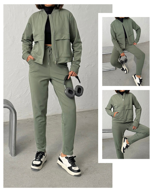 Trendy Sweatsuit - pants + jacket