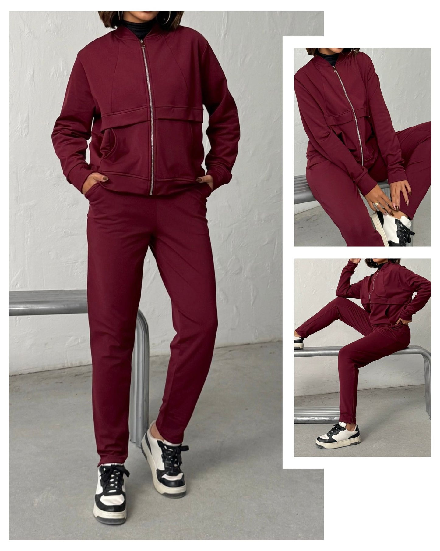 Trendy Sweatsuit - pants + jacket