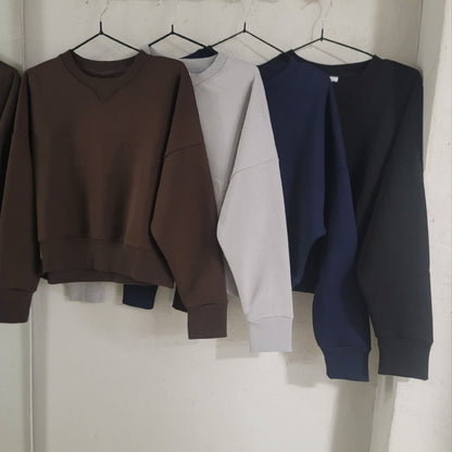 Sweat Shirt - Round Neck crop Hoodie