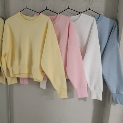 Sweat Shirt - Round Neck crop Hoodie