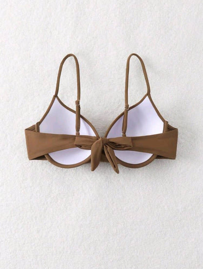 Trendy Bikini Top - Brown