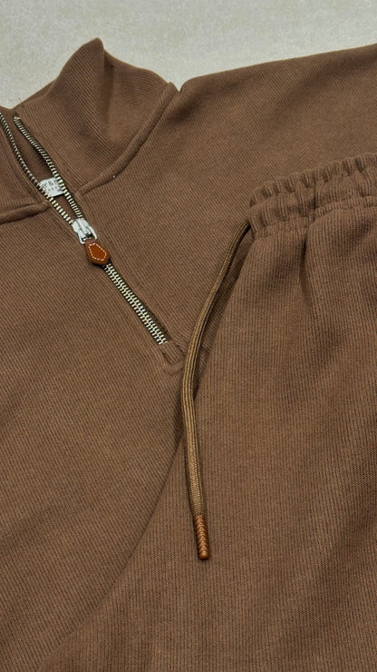 Trendy Sweatsuit - Half Zipper