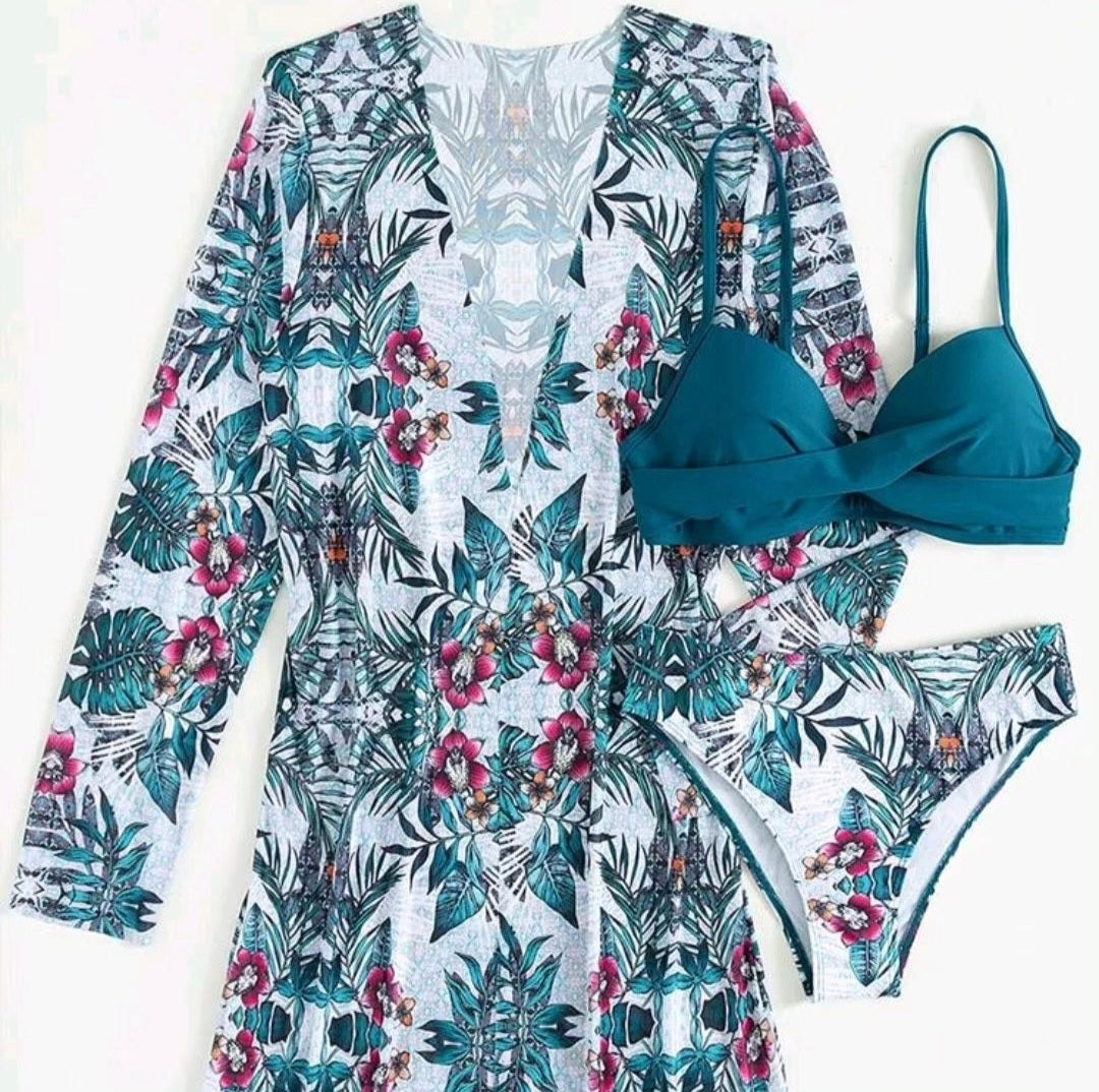 Trendy Tropical Bikini - 3 pieces