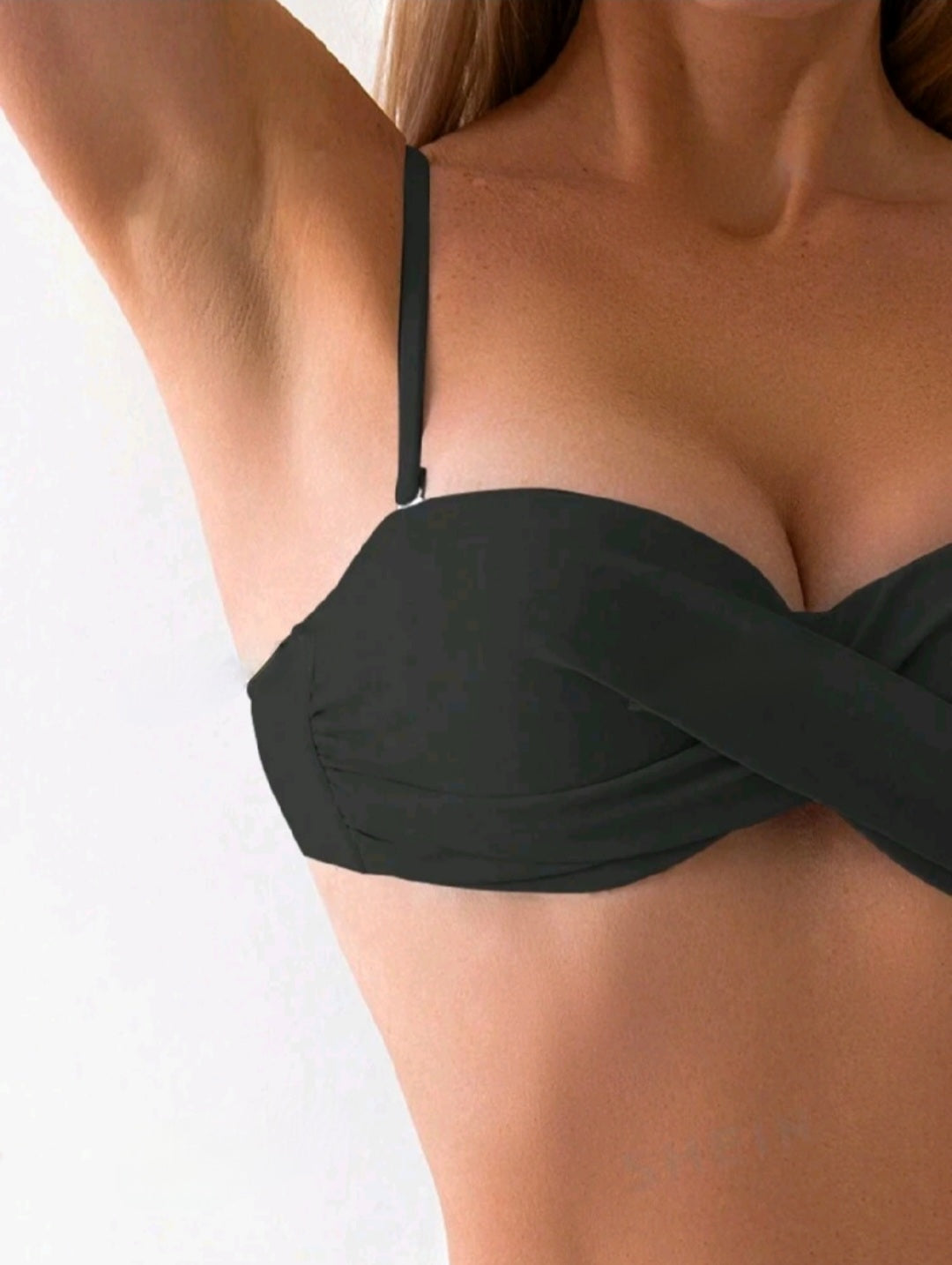 Trendy Strapless Black Bikini