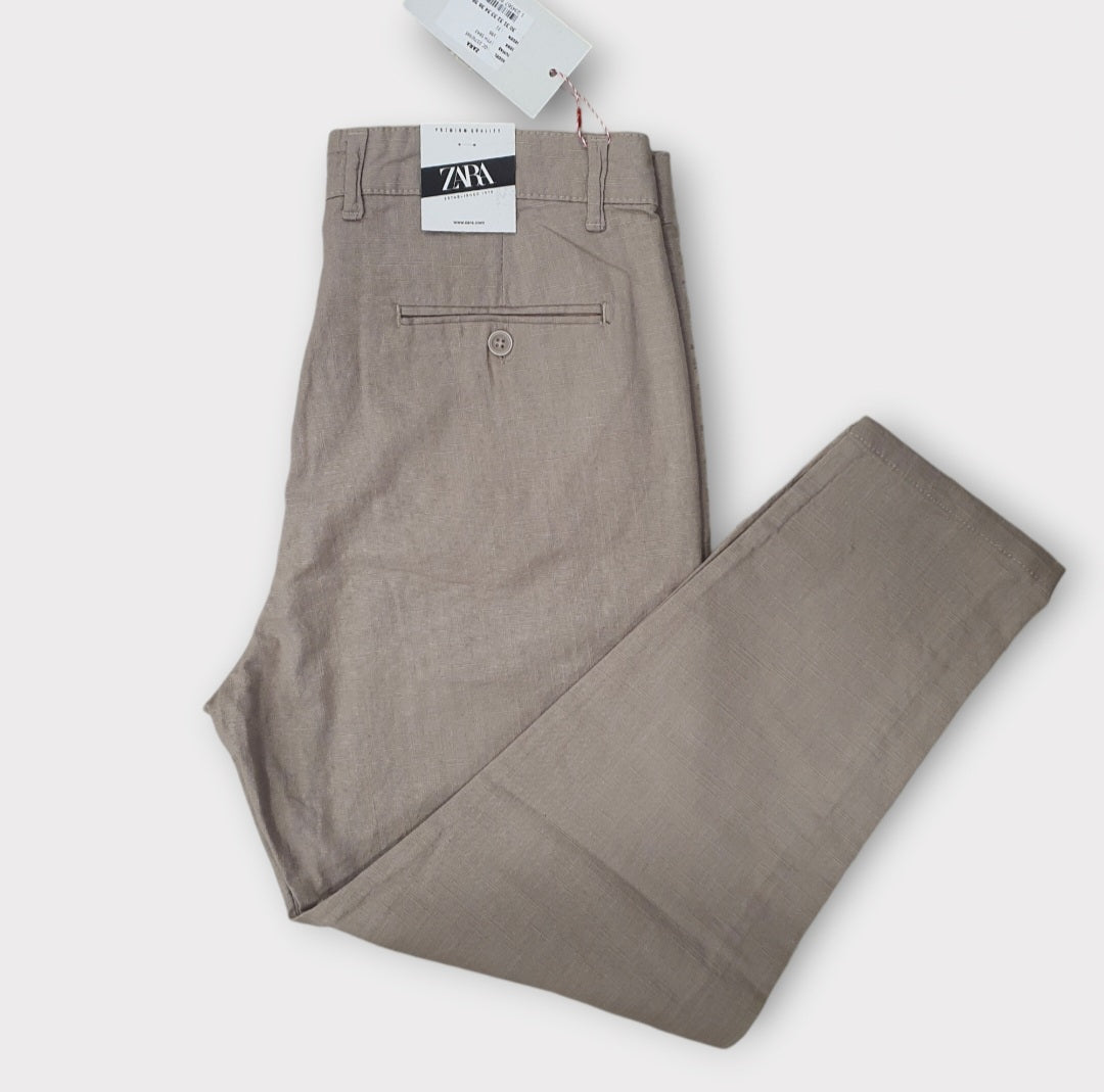 Linen Pants - Zara pants - beige