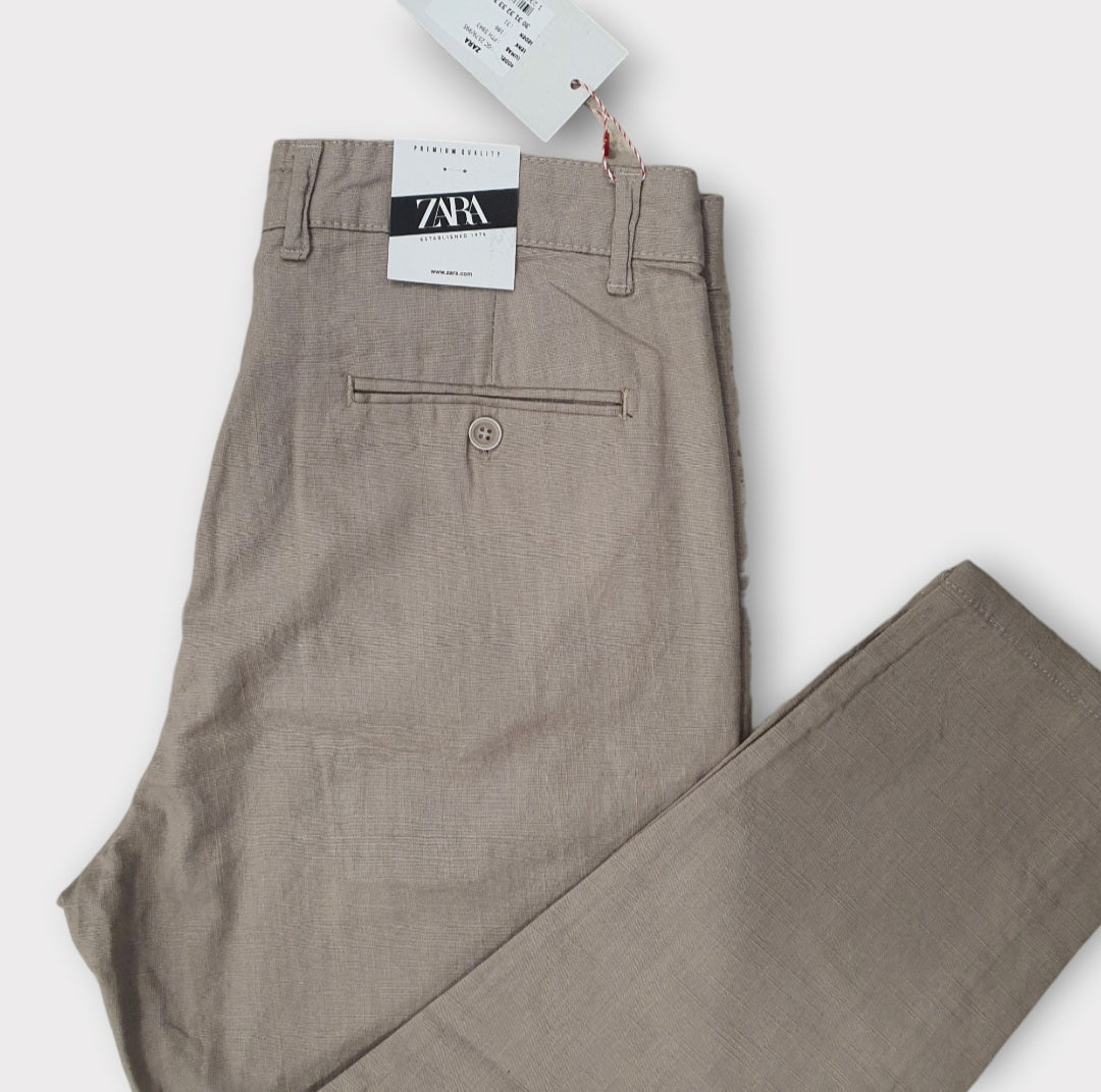 Linen Pants - Zara pants - beige