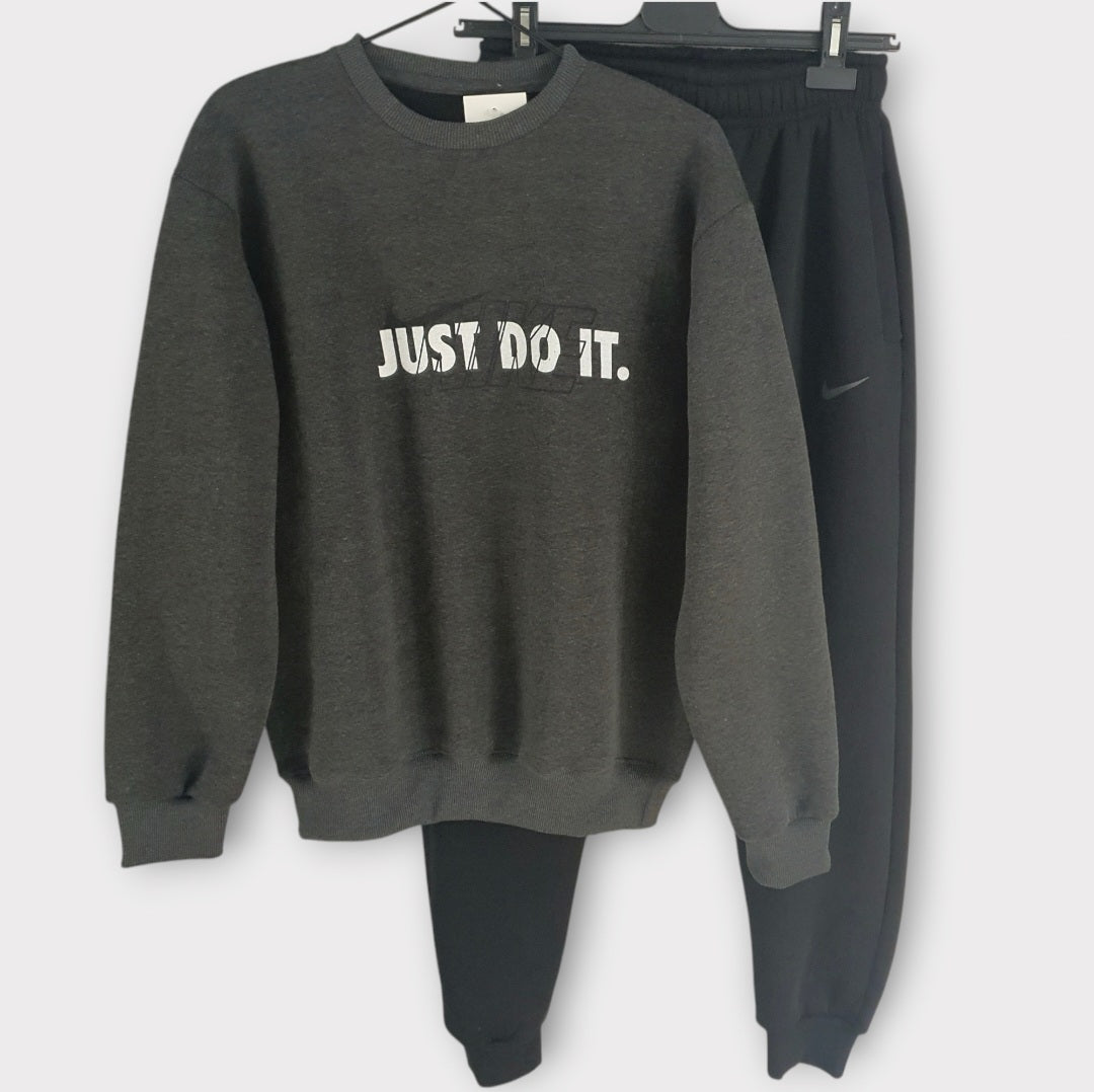 Sweatsuit - Fleece inside - Just Do It - Round Neck