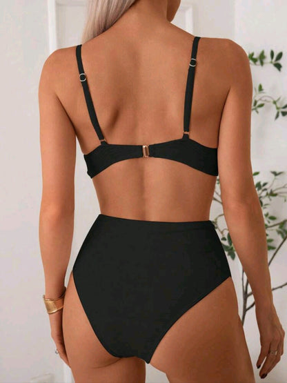 High Waisted 2 Pcs Bikini