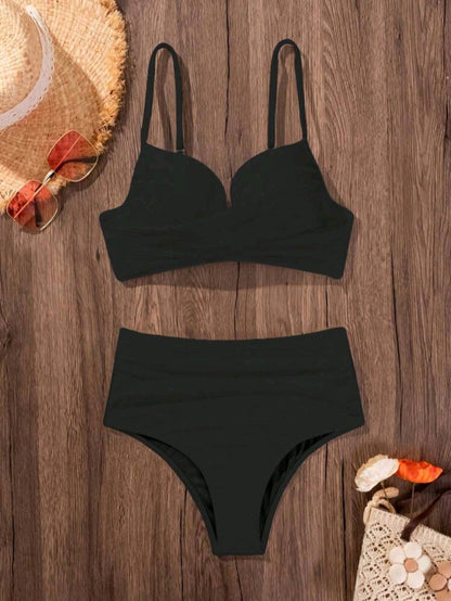 High Waisted 2 Pcs Bikini