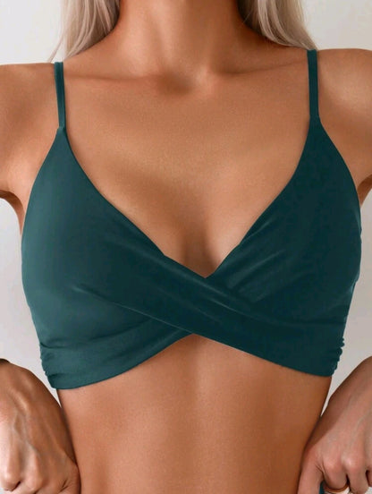 Trendy 2 Pieces Dark Green Bikini