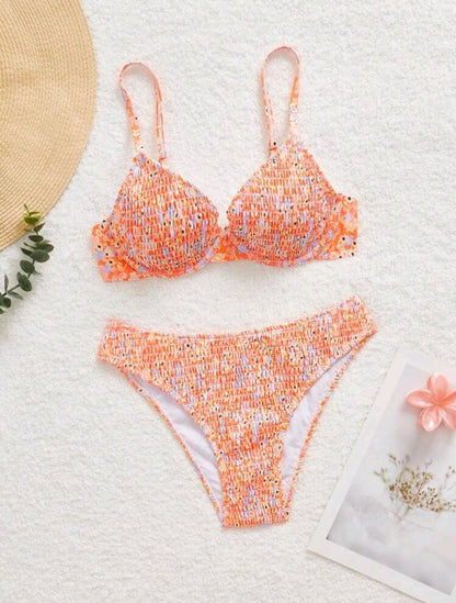 Trendy 2 Pieces Floral Bikini