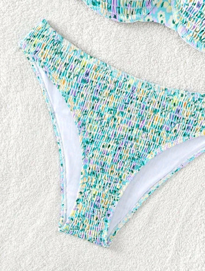 Trendy 2 Pieces Floral Bikini