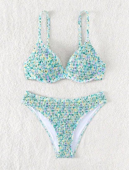 Trendy 2 Pieces Floral Bikini