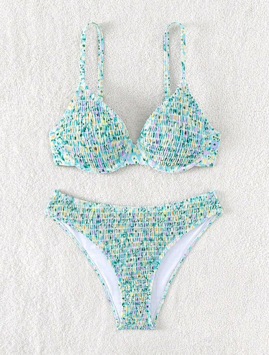 Trendy 2 Pieces Floral Bikini