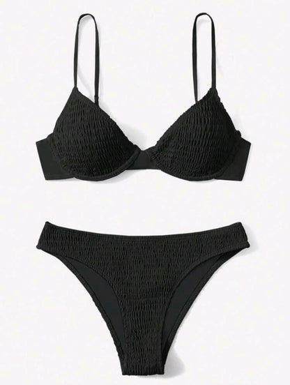 Trendy 2-Piece Black Bikini