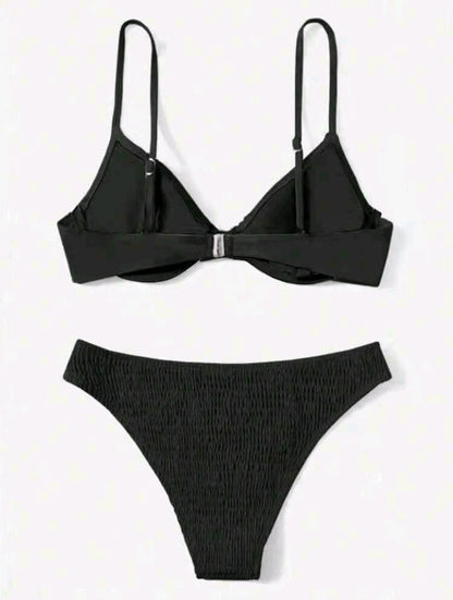 Trendy 2-Piece Black Bikini