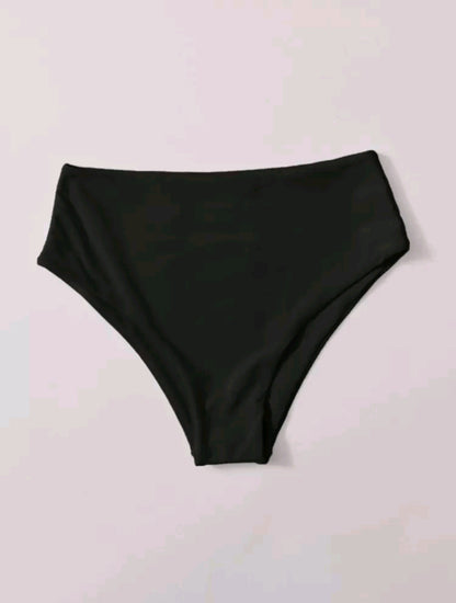 High Waisted Swimsuit Bottom - Black