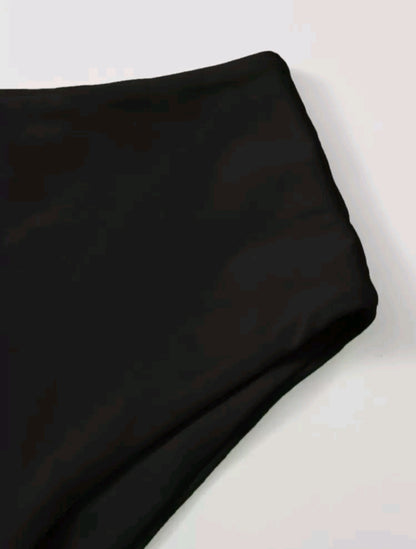 High Waisted Swimsuit Bottom - Black