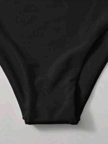 High Waisted Swimsuit Bottom - Black