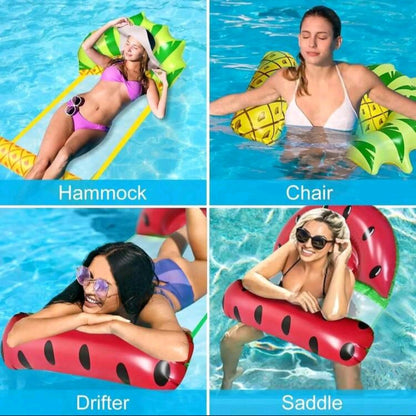 1 PVC Inflatable Floating Bed - Foldable Hammock Floating Mat - Beach Essentials