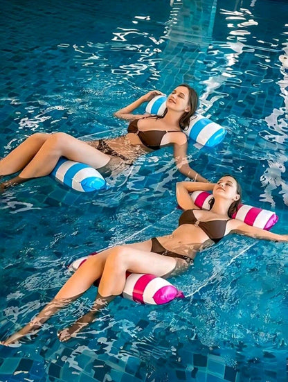 Inflatable Pool Float - Light Blue- Hammock, lounge chair, mesh bed - One Size