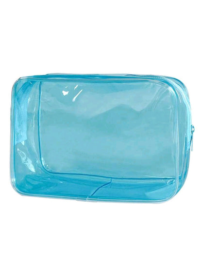 Makeup Bag - Solid Color Transparent Storage Bag - Vacation Organizer - Cosmetic Bag