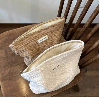 Woven Makeup Bag